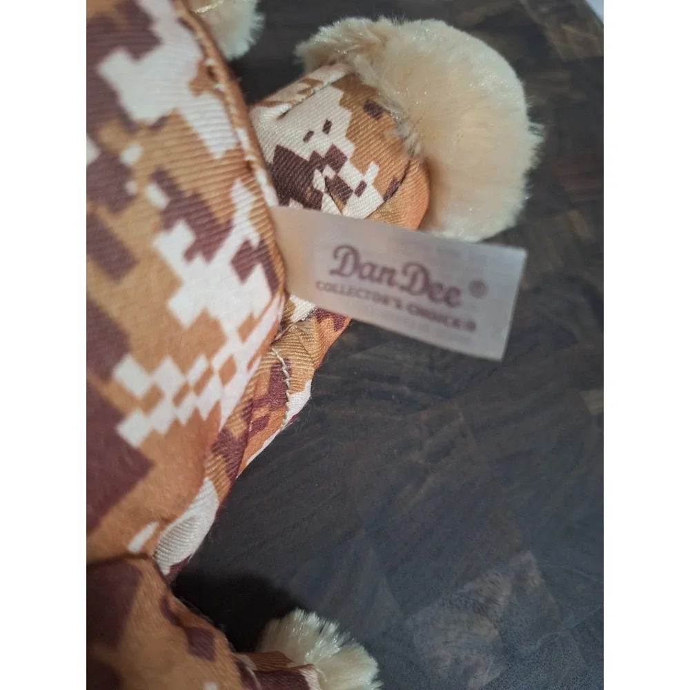 Dan Dee Desert Camo Military Teddy Bear Plush USA Flag Army Digital Camouflage